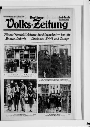 Berliner Volkszeitung vom 01.09.1928