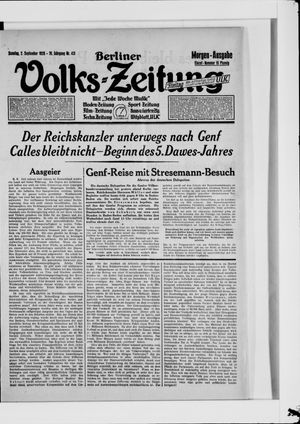 Berliner Volkszeitung vom 02.09.1928