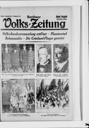 Berliner Volkszeitung vom 03.09.1928