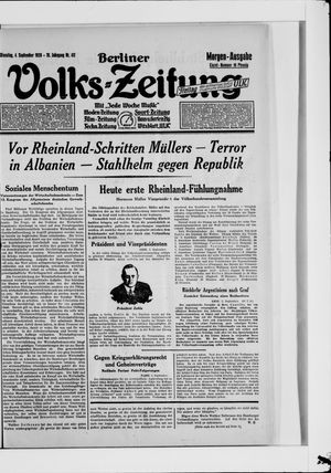 Berliner Volkszeitung vom 04.09.1928
