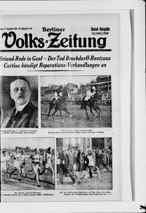 Berliner Volkszeitung vom 10.09.1928