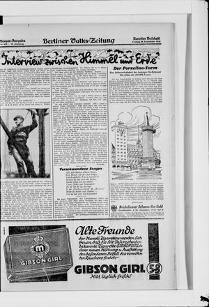 Berliner Volkszeitung vom 14.09.1928