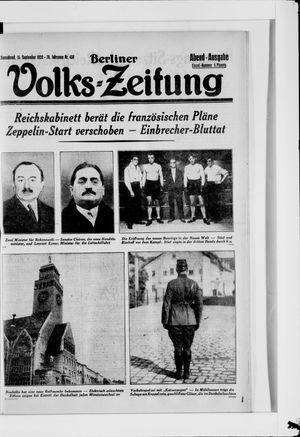 Berliner Volkszeitung vom 15.09.1928