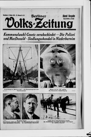 Berliner Volkszeitung vom 06.10.1928