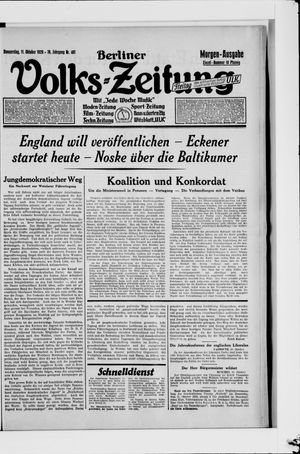 Berliner Volkszeitung on Oct 11, 1928