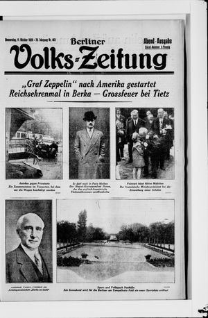 Berliner Volkszeitung vom 11.10.1928