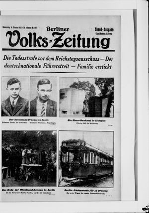Berliner Volkszeitung vom 18.10.1928