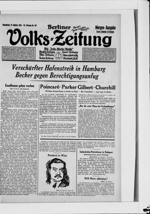 Berliner Volkszeitung vom 20.10.1928