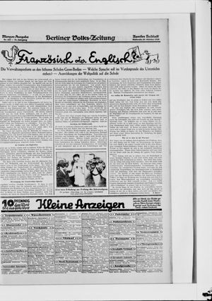 Berliner Volkszeitung vom 24.10.1928