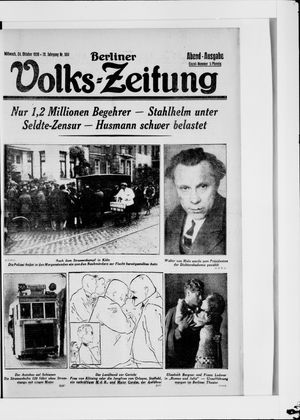 Berliner Volkszeitung vom 24.10.1928