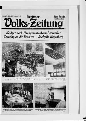 Berliner Volkszeitung vom 25.10.1928