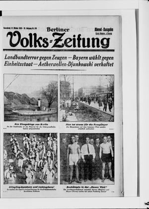 Berliner Volkszeitung vom 27.10.1928