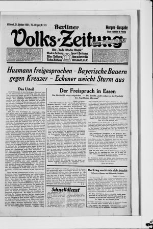 Berliner Volkszeitung vom 31.10.1928