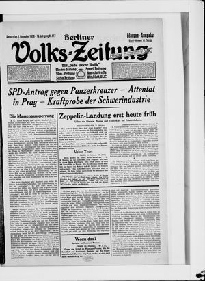 Berliner Volkszeitung vom 01.11.1928