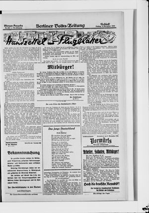 Berliner Volkszeitung vom 09.11.1928