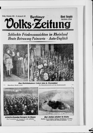 Berliner Volkszeitung vom 09.11.1928