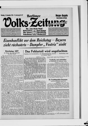 Berliner Volkszeitung on Nov 13, 1928