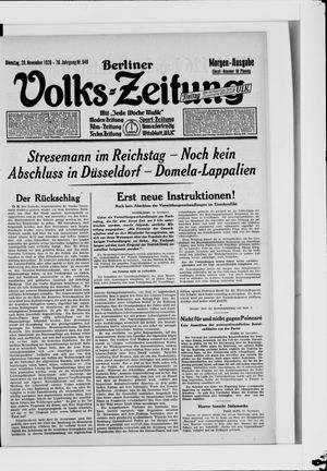 Berliner Volkszeitung vom 20.11.1928