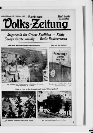Berliner Volkszeitung vom 08.12.1928