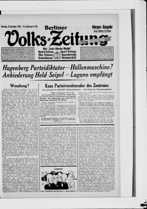 Berliner Volkszeitung vom 09.12.1928