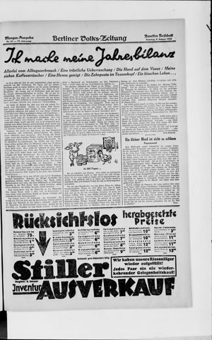 Berliner Volkszeitung vom 06.01.1929