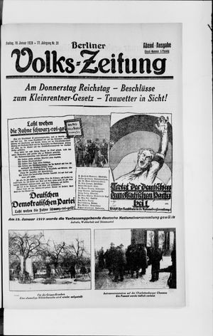 Berliner Volkszeitung vom 18.01.1929