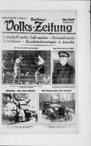 Berliner Volkszeitung vom 19.01.1929
