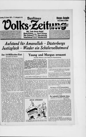 Berliner Volkszeitung on Jan 20, 1929