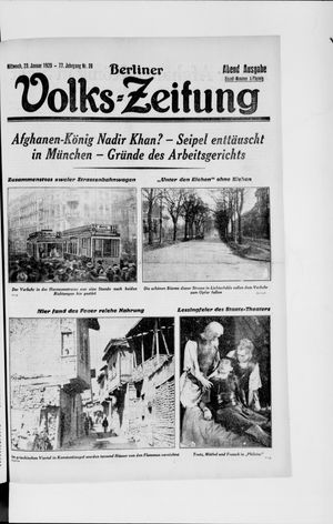 Berliner Volkszeitung vom 23.01.1929