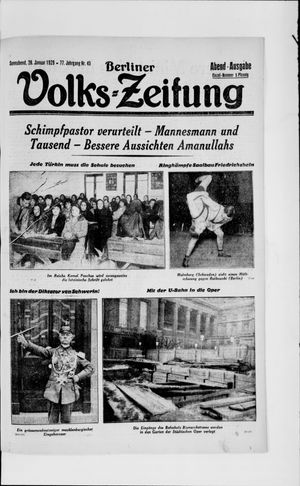 Berliner Volkszeitung on Jan 26, 1929