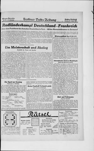 Berliner Volkszeitung vom 27.01.1929