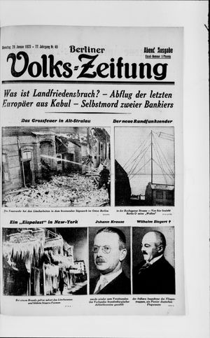 Berliner Volkszeitung on Jan 29, 1929