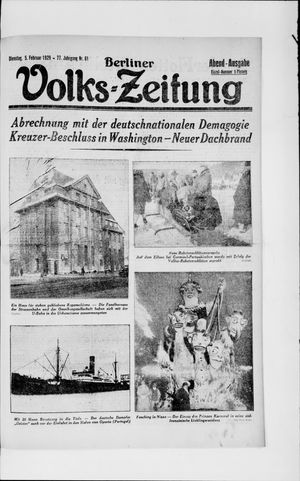 Berliner Volkszeitung vom 05.02.1929