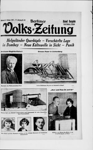 Berliner Volkszeitung on Feb 6, 1929