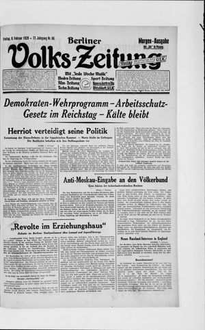 Berliner Volkszeitung vom 08.02.1929