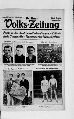 Berliner Volkszeitung on Feb 9, 1929