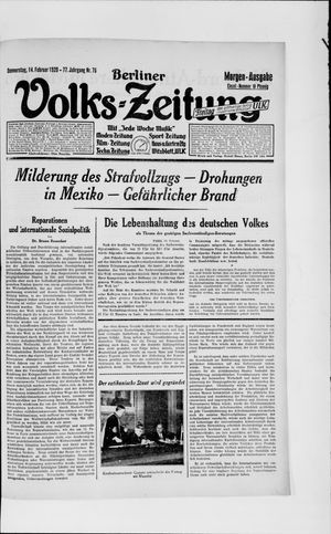 Berliner Volkszeitung vom 14.02.1929