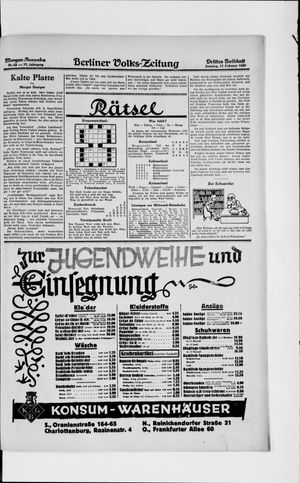 Berliner Volkszeitung on Feb 17, 1929
