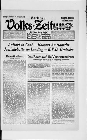 Berliner Volkszeitung vom 03.03.1929