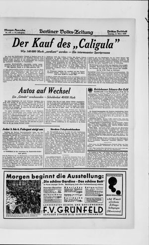 Berliner Volkszeitung vom 03.03.1929