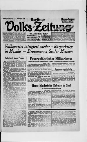Berliner Volks-Zeitung vom 05.03.1929