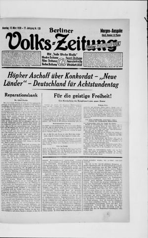 Berliner Volkszeitung vom 12.03.1929
