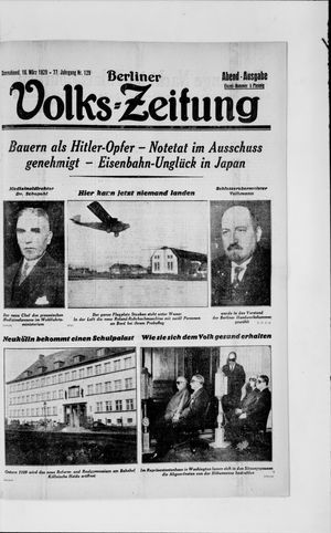 Berliner Volkszeitung on Mar 16, 1929