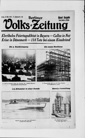 Berliner Volkszeitung vom 22.03.1929