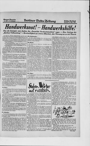 Berliner Volkszeitung vom 31.03.1929