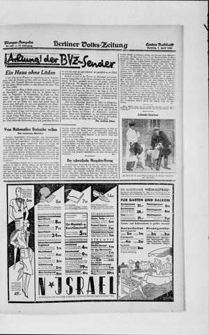 Berliner Volkszeitung vom 07.04.1929