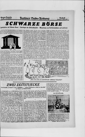 Berliner Volkszeitung on Apr 9, 1929