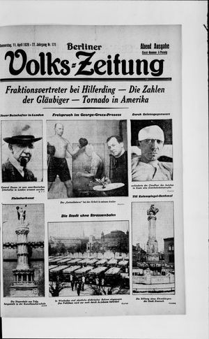 Berliner Volkszeitung vom 11.04.1929