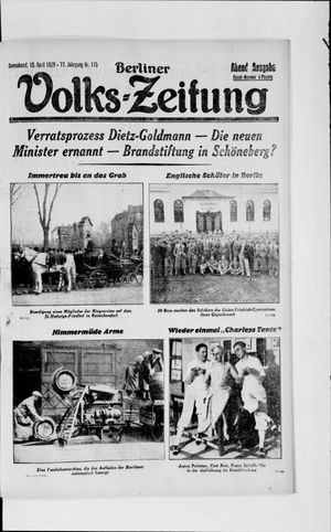Berliner Volkszeitung vom 13.04.1929