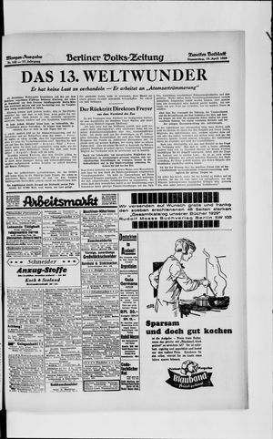Berliner Volkszeitung on Apr 18, 1929